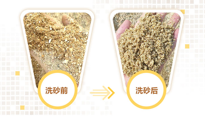 洗沙前后對(duì)比圖